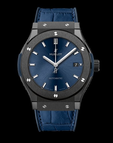Hublot Classic Fusion 45 Ceramic / Blue / Alligator