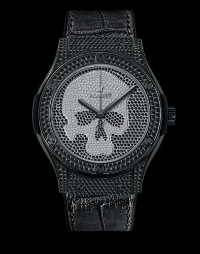 Hublot Classic Fusion 45 Skull Black Full Pavé