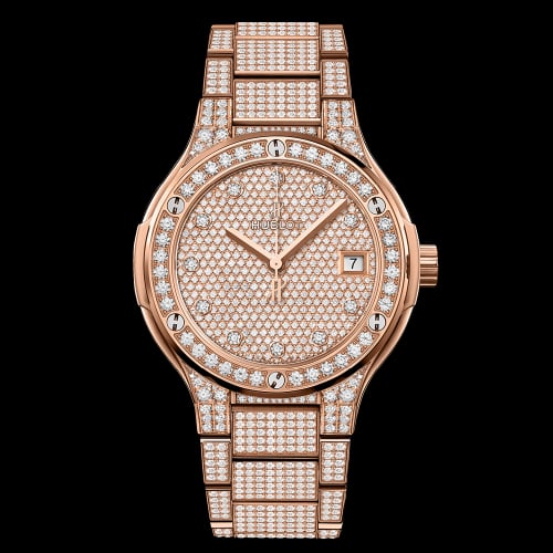 Hublot Classic Fusion 38 King Gold - Full Pavé