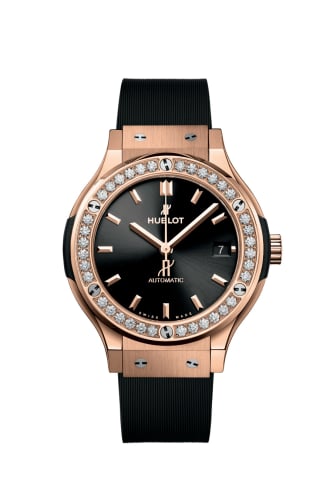Hublot Classic Fusion 38 King Gold - Diamond / Black / Rubber