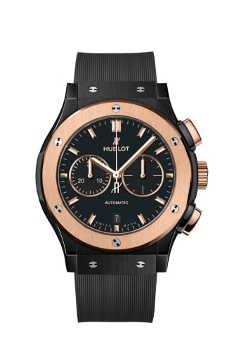 Hublot Classic Fusion 42 Chronograph Ceramic - King Gold / Black / Rubber