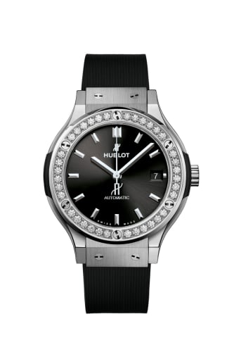 Hublot Classic Fusion 38 Titanium - Diamond / Black / Rubber