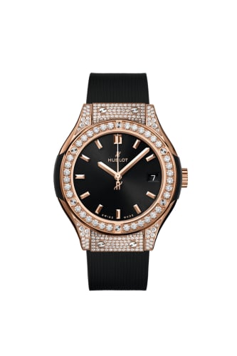 Hublot Classic Fusion 33 King Gold - Pavé / Black / Rubber