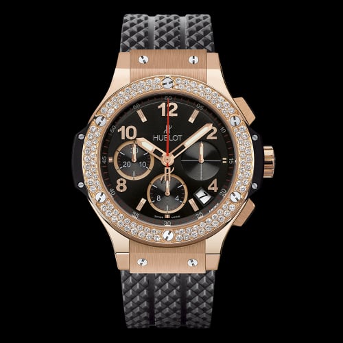Hublot Big Bang Original 41 Red Gold - Diamond / Black / Rubber