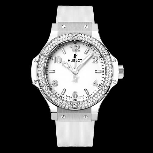 Hublot Big Bang 38 Quartz Stainless Steel - Diamond / White / Rubber