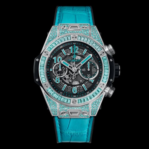 Hublot Big Bang Unico 45 White Gold / Paraiba