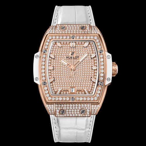 Hublot Spirit of Big Bang 39 King Gold / Full Pavé / White