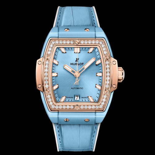 Hublot Spirit of Big Bang 39 Light Blue Ceramic / King Gold / Diamonds