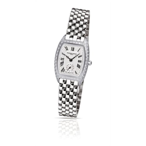 Frederique Constant Art Deco Tonneau Small Second Stainless Steel - Diamond / Silver / Bracelet
