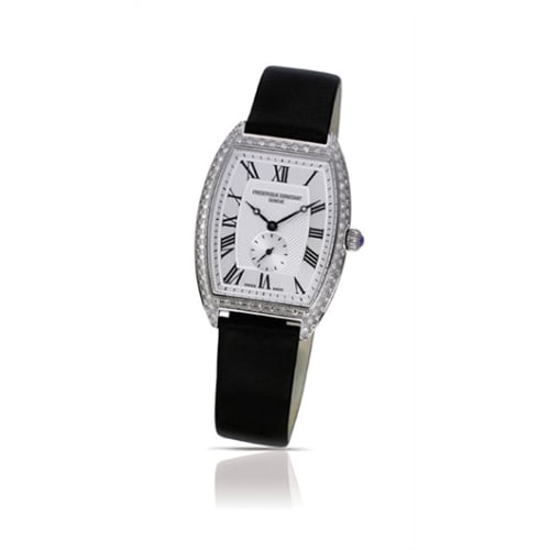 Frederique Constant Art Deco Tonneau Small Second Stainless Steel - Diamond / Silver