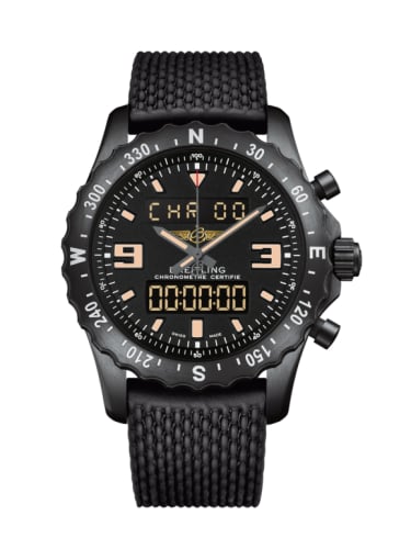 Breitling Chronospace Military Blacksteel / Volcano Black / Rubber