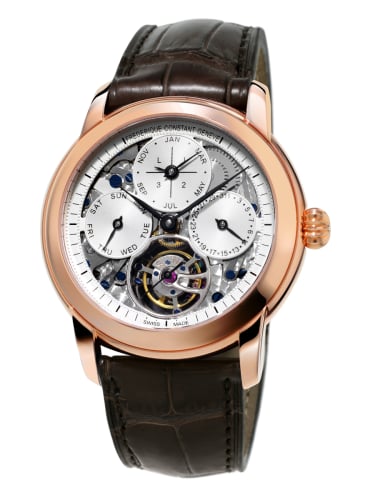 Frederique Constant Classic Tourbillon Perpetual Calendar Manufacture / Silver / Skeleton