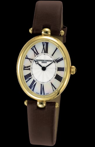 Frederique Constant Art Deco Oval Yellow Gold / Silver