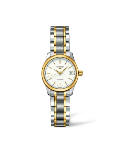 Longines Master Collection Date 25.5 Stainless Steel - Yellow Gold / White / Bracelet
