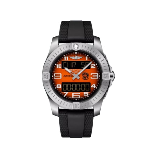 Breitling Aerospace B70 Orbiter Titanium / Orange / Rubber