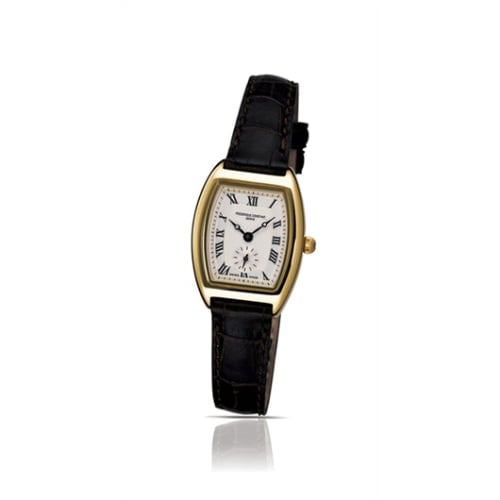 Frederique Constant Art Deco Tonneau Small Second Yellow Gold / Silver