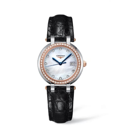 Longines PrimaLuna Quartz 30 Stainless Steel / Pink Gold / Diamond / MOP