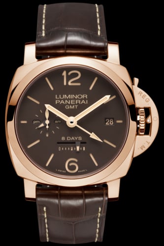 Panerai Luminor 1950 44 8 Days GMT Red Gold / Brown