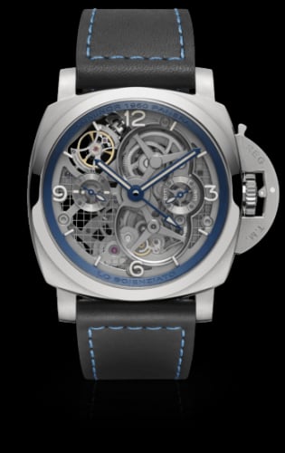 Panerai Luminor 1950 Tourbillon GMT Titanio Lo Scienziato Blue