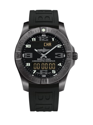 Breitling Aerospace Evo Night Mission / Black / Rubber / Pin