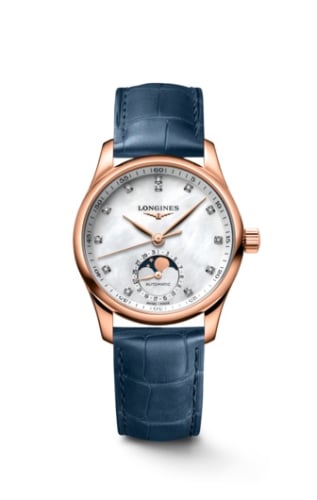 Longines Master Collection 34 Moonphase Pink Gold / MOP