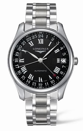 Longines Master Collection 42 24h Stainless Steel / Black-Roman / Bracelet