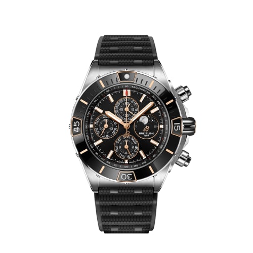 Breitling Super Chronomat 1461 Days 44 Stainless Steel / Black / Rubber Rouleaux