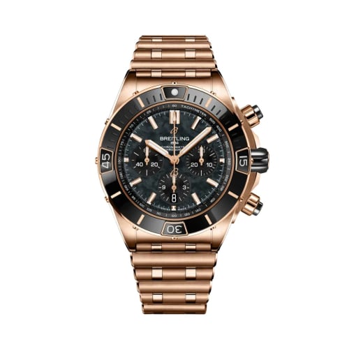 Breitling Super Chronomat B01 44 Red Gold / Black MOP / Rouleaux