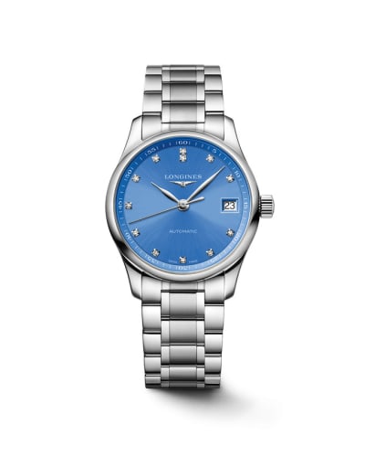 Longines Master Collection Date 34 Stainless Steel / Blue - Diamond / Bracelet