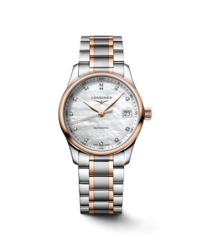 Longines Master Collection Date 34 Stainless Steel - Pink Gold / MOP