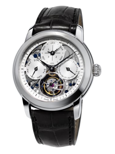 Frederique Constant Classic Tourbillon Perpetual Calendar Manufacture / Silver / Skeleton