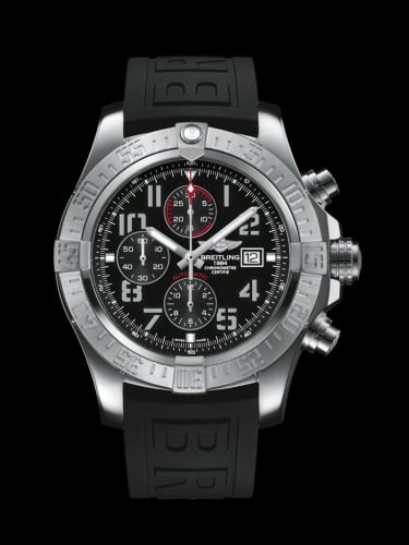 Breitling Super Avenger II Stainless Steel / Volcano Black / Rubber / Folding