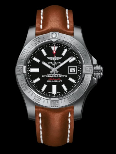Breitling Avenger II Seawolf Stainless Steel / Volcano Black / Calf / Folding