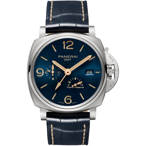 Panerai Luminor Due 45 3 Days GMT Power Reserve Automatic Titanium / Blue