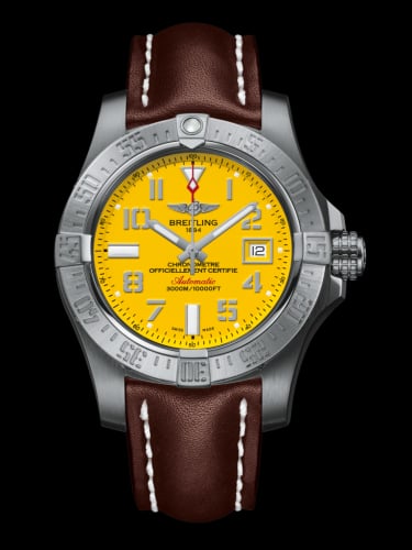 Breitling Avenger II Seawolf Stainless Steel / Cobra Yellow / Calf / Folding