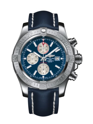 Breitling Super Avenger II Stainless Steel / Mariner Blue / Calf / Pin