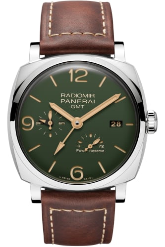 Panerai Radiomir 1940 45 GMT Power Reserve Stainless Steel / Military Green