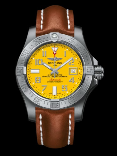 Breitling Avenger II Seawolf Stainless Steel / Cobra Yellow / Calf / Folding