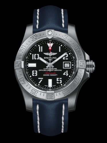 Breitling Avenger II Seawolf Stainless Steel / Volcano Black / Calf / Folding