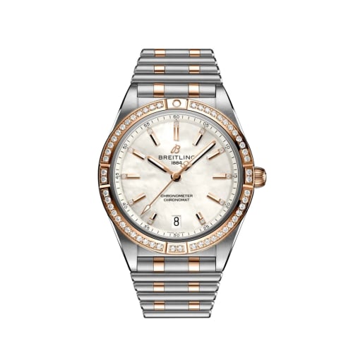 Breitling Chronomat Automatic 36 Stainless Steel / Red Gold - Diamond / MOP / Rouleaux / Boutique Edition