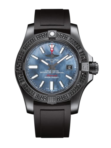 Breitling Avenger II Seawolf Black Steel / Blue MOP / Rubber