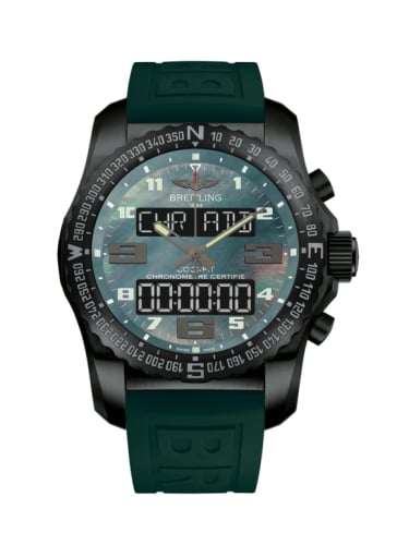 Breitling Cockpit B50 Night Mission / Green MOP / Rubber / Folding