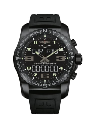 Breitling Cockpit B50 Night Mission / Black / Rubber / Folding
