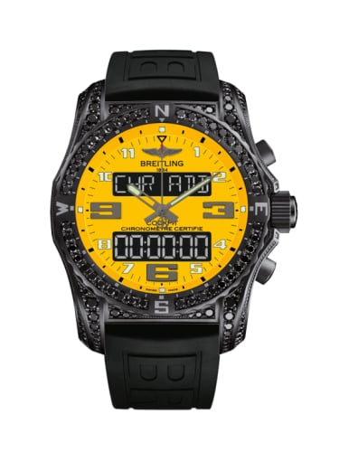 Breitling Cockpit B50 Night Mission Diamondworks / Yellow / Rubber / Folding