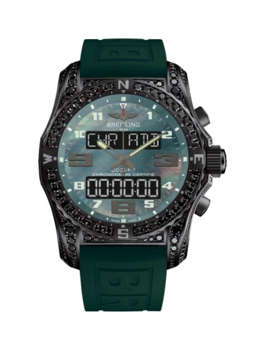 Breitling Cockpit B50 Night Mission Diamondworks / Green MOP / Rubber / Foldng