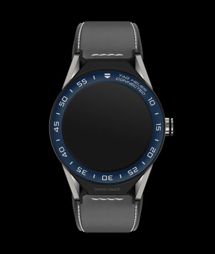 TAG Heuer Carrera Connected Modular 45 Titanium / Blue Ceramic / Grey Calf
