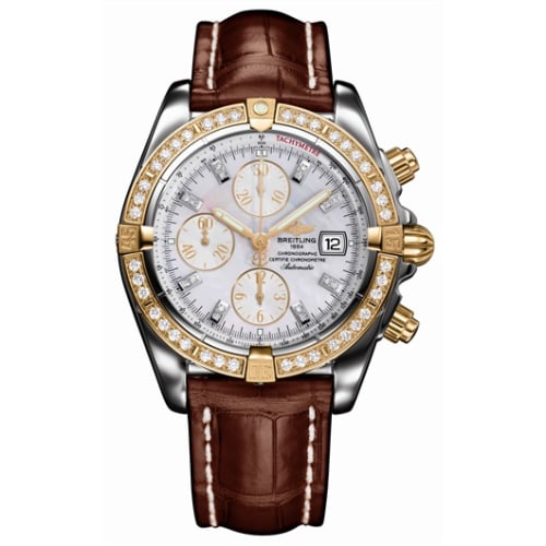 Breitling Chronomat Evolution Stainless Steel / Yellow Gold - Diamond / MOP