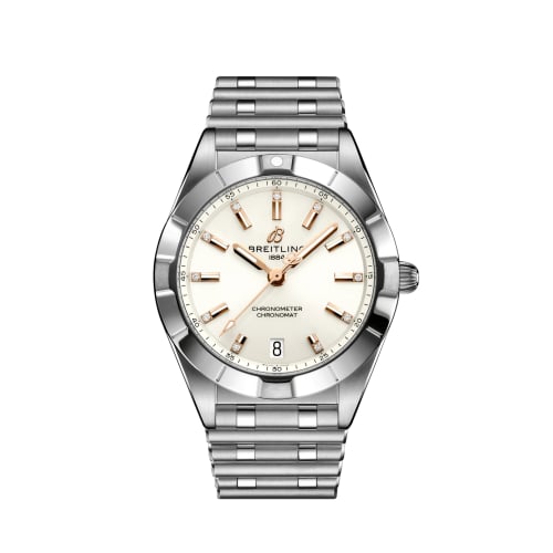 Breitling Chronomat 32 Stainless Steel / White - Diamond / Rouleaux