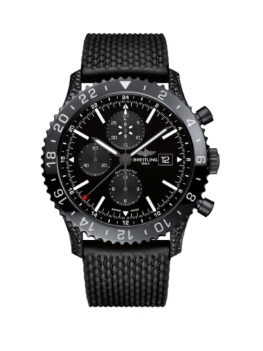 Breitling Chronoliner Blacksteel Diamondworks / Black / Rubber