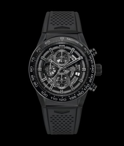 TAG Heuer Carrera Calibre Heuer 01 45 Ceramic / Skeleton / Rubber
